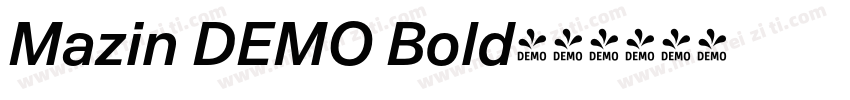 Mazin DEMO Bold字体转换